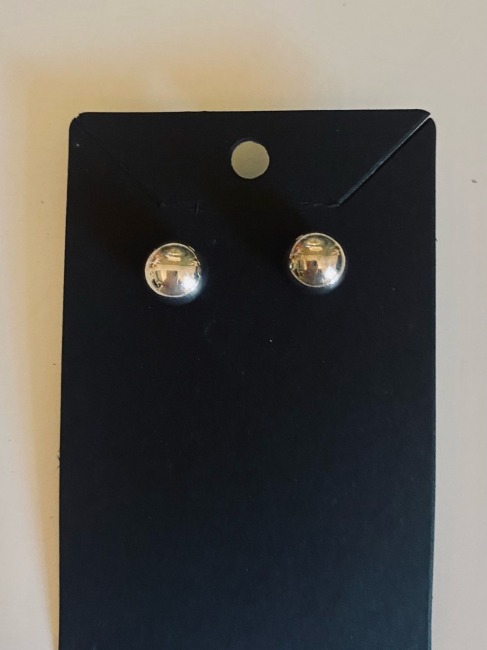 Polished Silver Ball Stud Earrings - Sleek Everyday Style